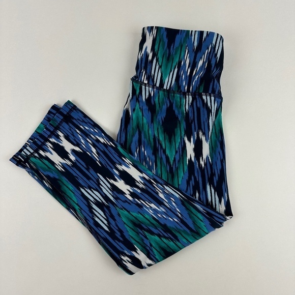 Old Navy Active Leggings Womens Medium Elevate Go Dry Blue Green - Picture 1 of 10